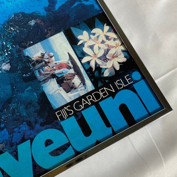 Taveuni FIJI Island TRAVEL POSTER DIVE Garden Isle Air New Zealand Found Objects - Picture 2 of 10